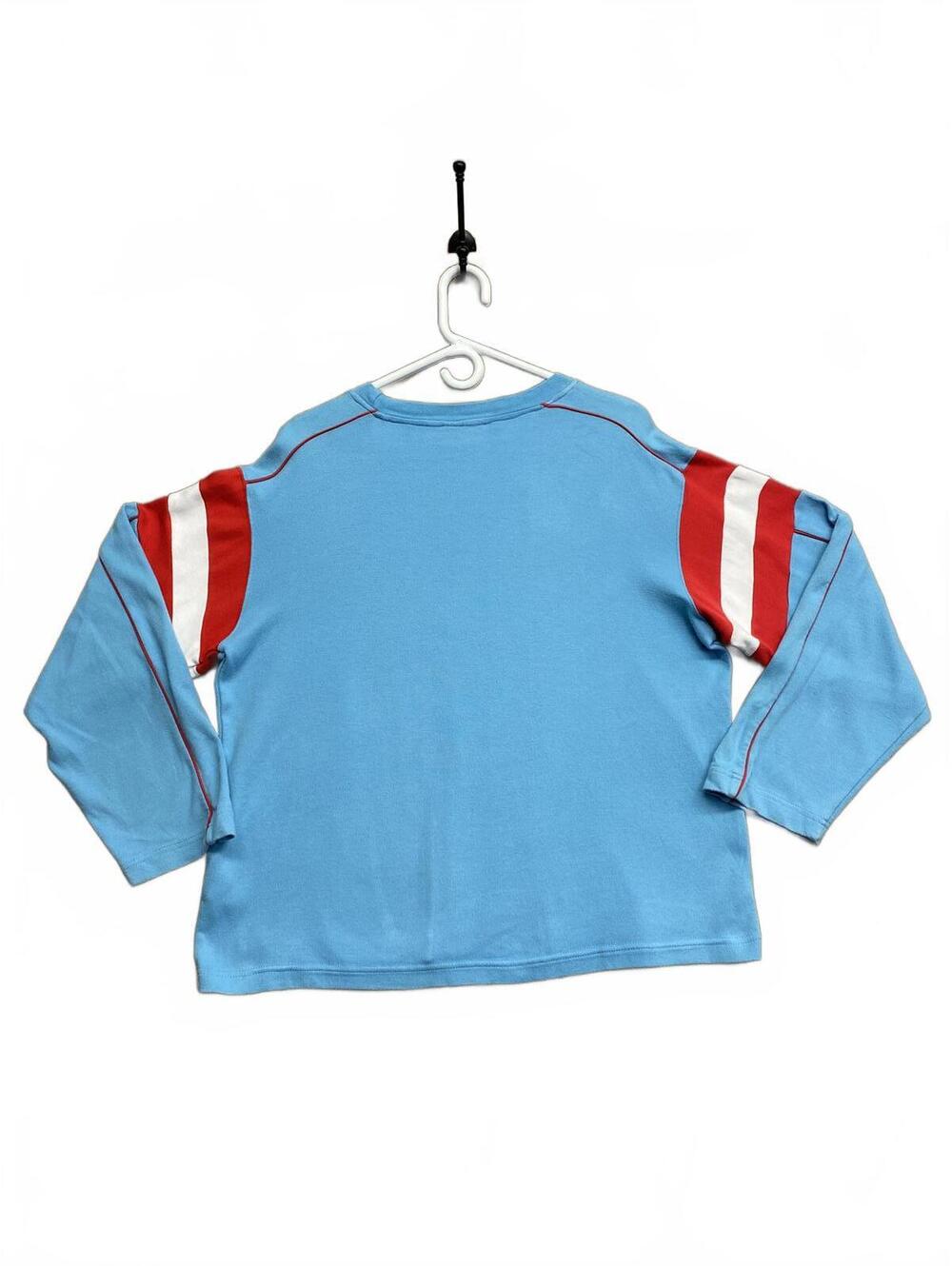 Vtg 90's Rare Bad+Mad Streetwear Blue Tokyo League Long Sleeve Shirt Men's L - Picture 2 of 7